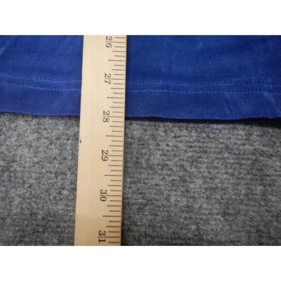 Vikki Vi Blouse Button-Up Plus Size‎ Top 2X Blue Red Elegant 3/4 Sleeve - Picture 10 of 11